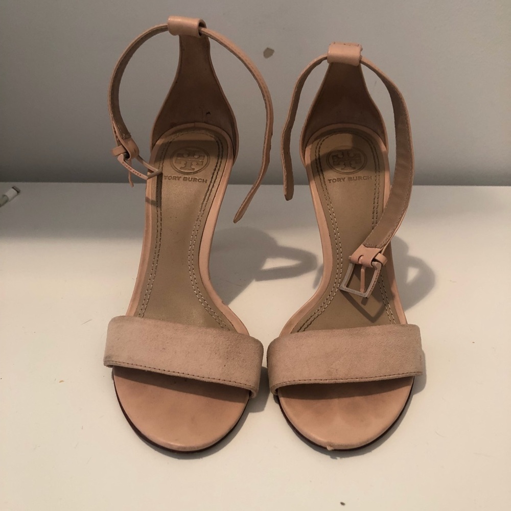 Tory Burch pink suede sandals
